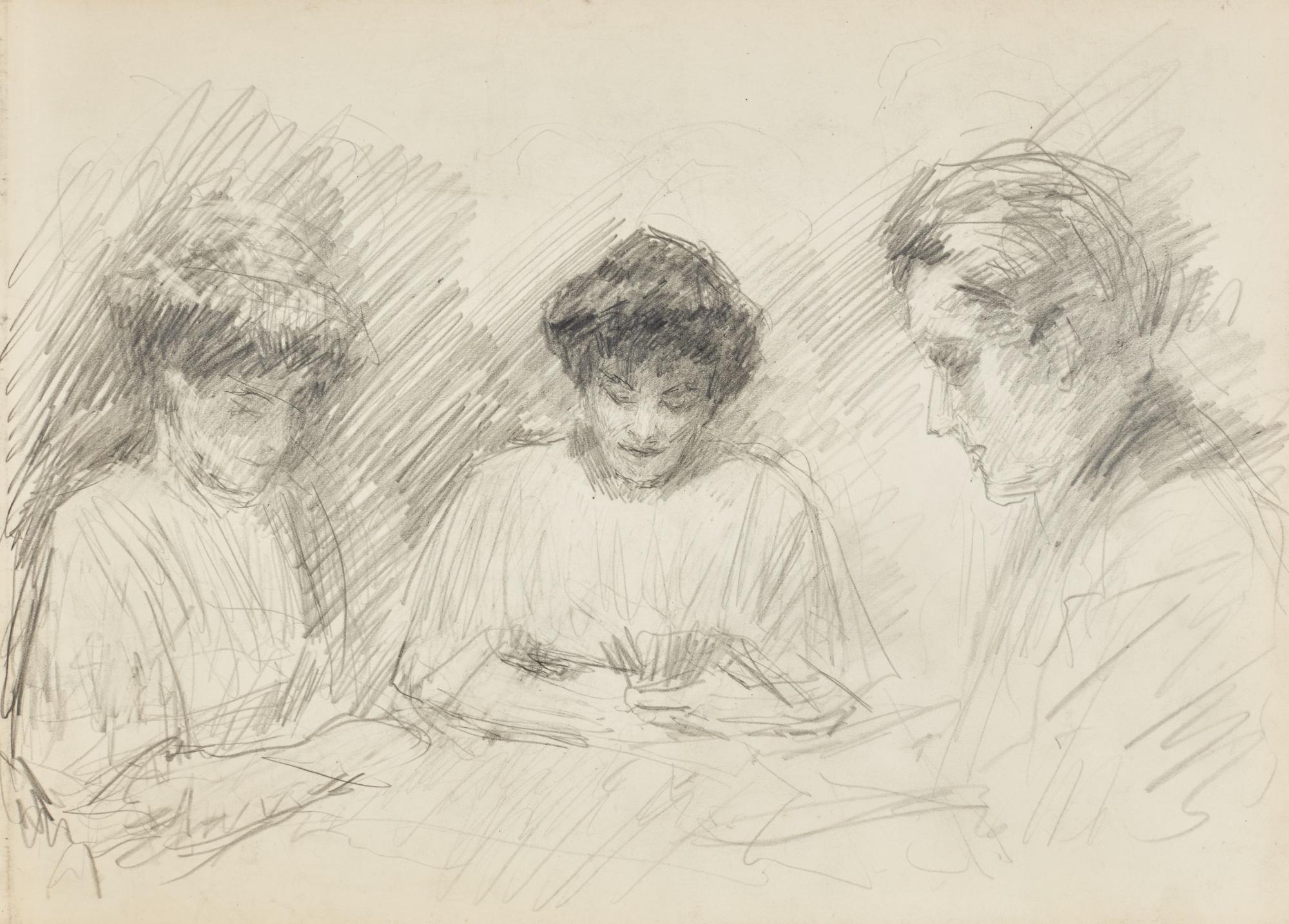 John Butler Yeats - Table At Petitpas; The Mesdemoiselles Petitpas