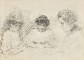 John Butler Yeats - Table At Petitpas; The Mesdemoiselles Petitpas