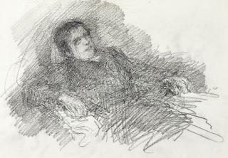 John Butler Yeats - W.B. Yeats Lounging In An Armchair