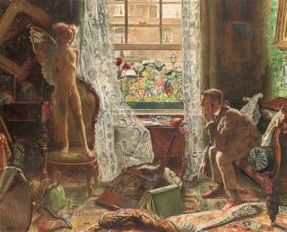 John Byam Liston Shaw, A.R.W.S. - When Love Came Into The House of The Respectable Citizen