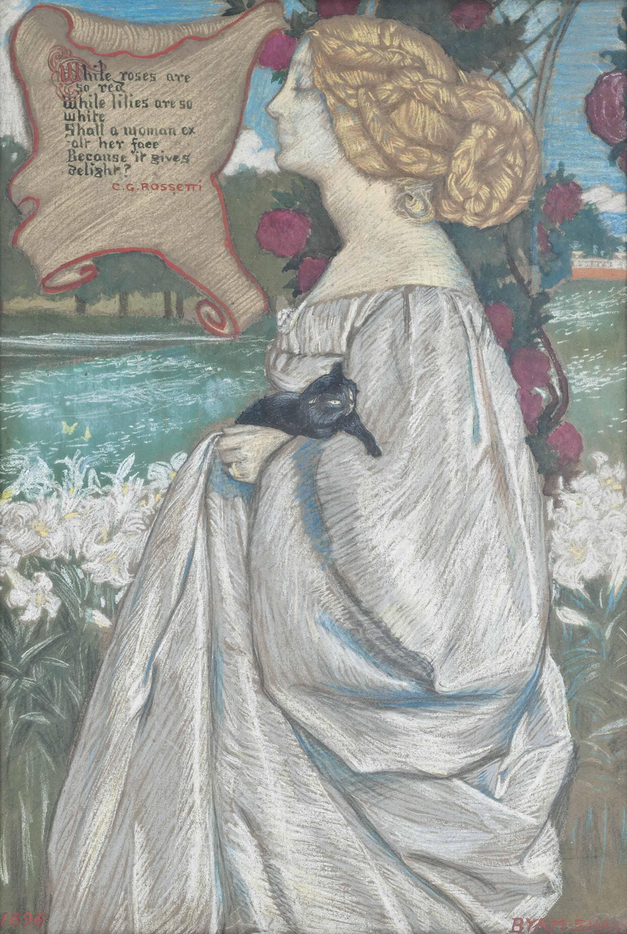 John Byam Liston Shaw, A.R.W.S. - \'While Roses Are So Red...\'