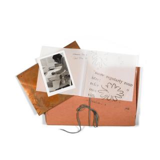 John Cage - Accordion Folder Containing Plates, Drawings, Tracings, Photo Transparencies used in the Preparation of Signals 23