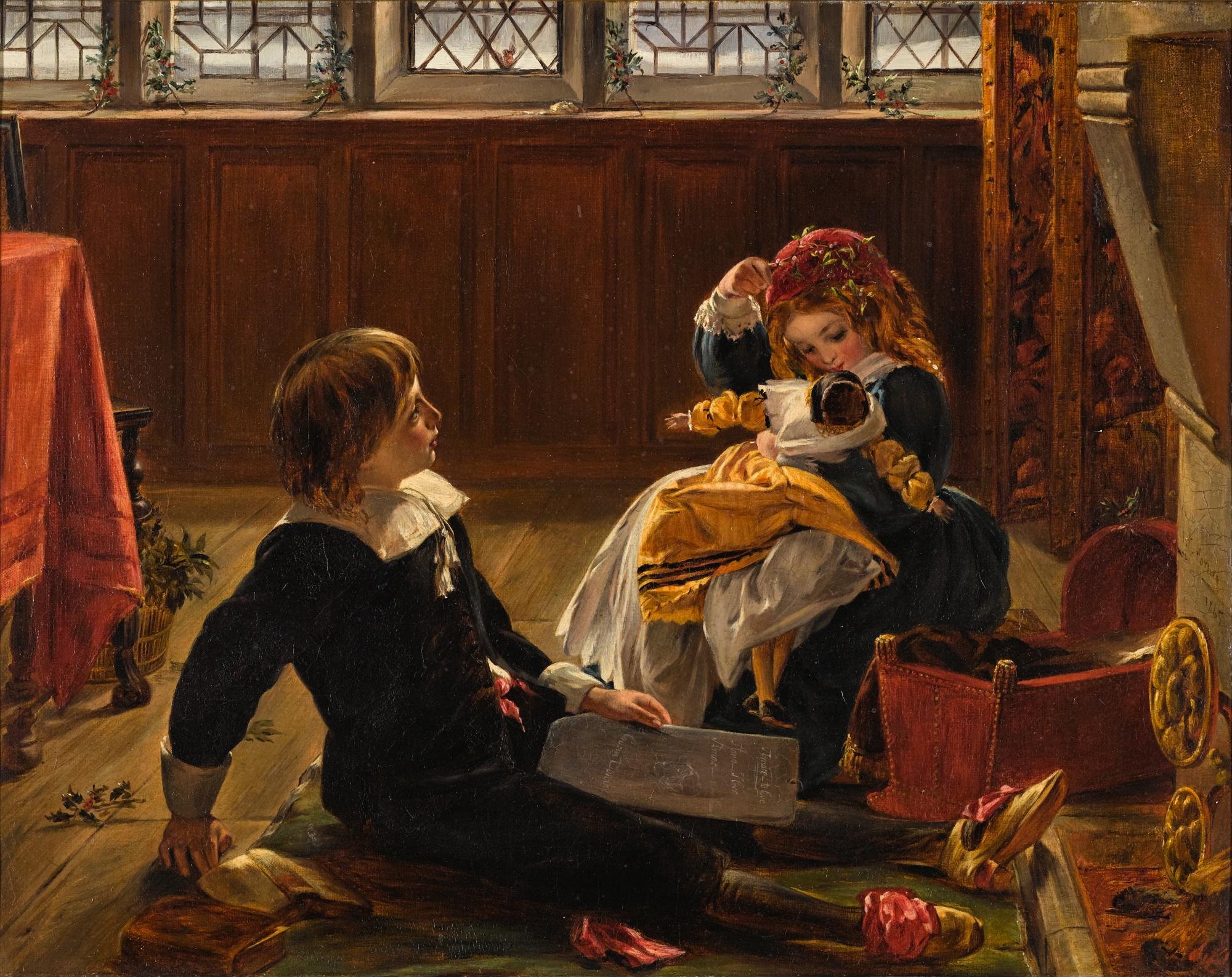 John Calcott Horsley, R.A. - Under The Mistletoe