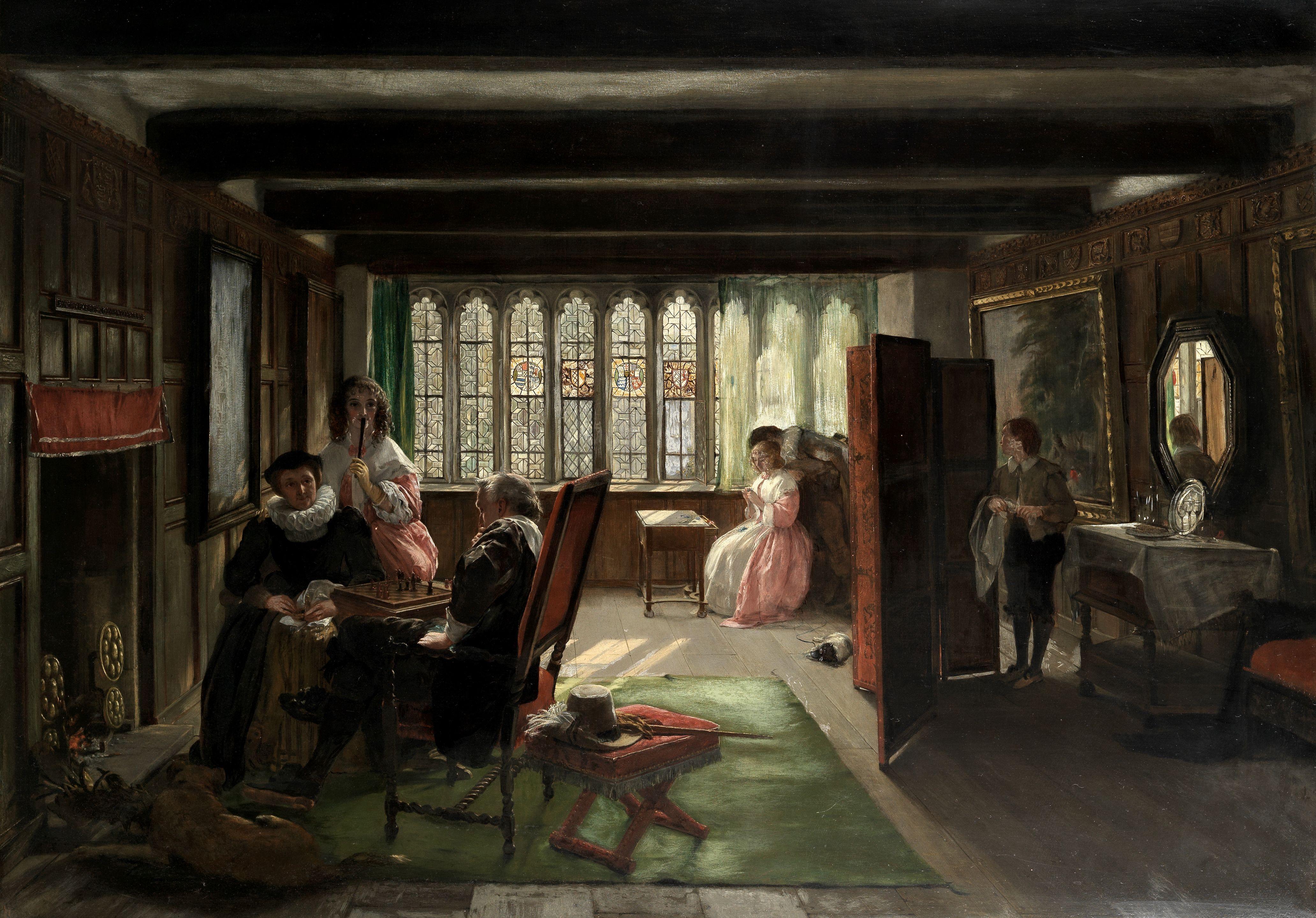 John Callcott Horsley, RA - \'Checkmate, next move\'