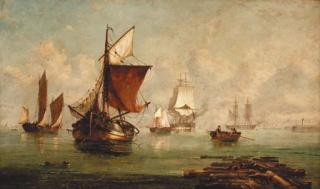 John Callow - A calm evening on the Humber, Yorkshire