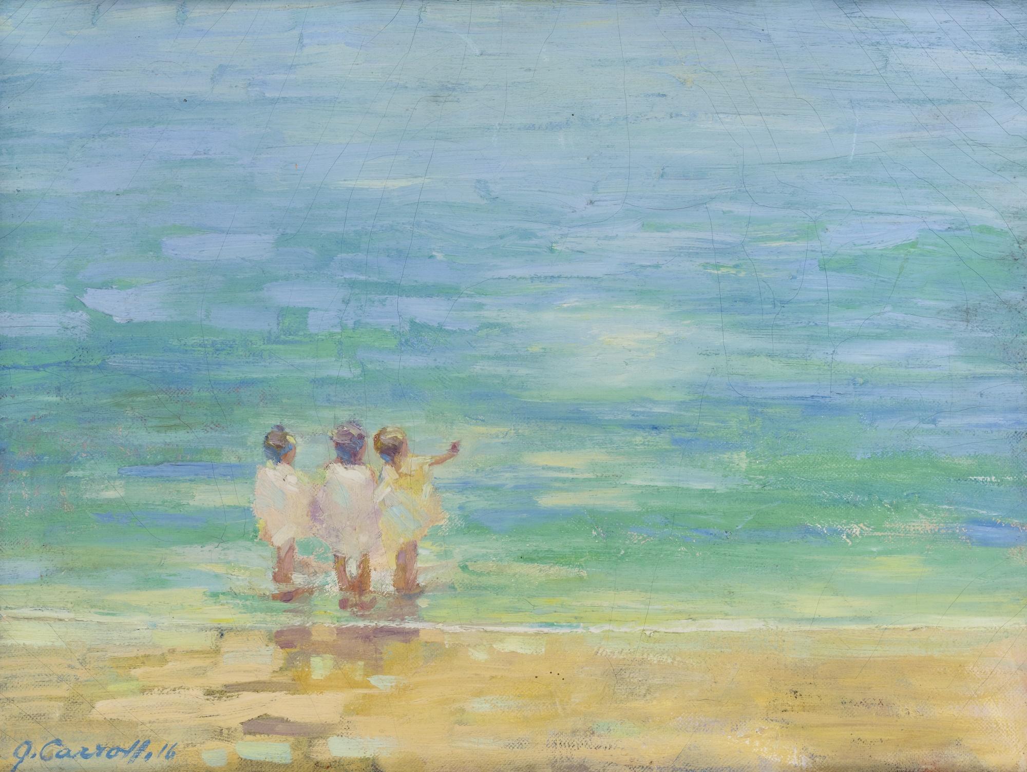 John Carroll - Three Children On The Beach
