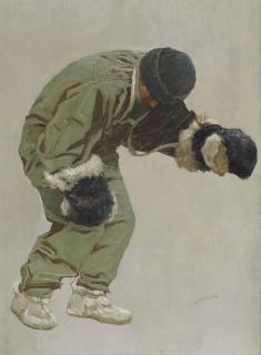 John Charles Dollman - \'A Very Gallant Gentleman\' (Captain L.E.G. Oates walking out to his death in the blizzard, on Captain Scott\'s return journey from the South Pole, March 1912)