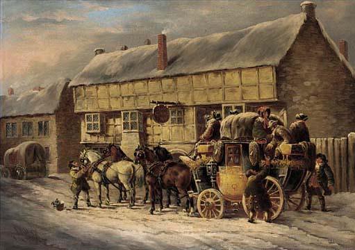 John Charles Maggs - Outside the George Inn, Bath