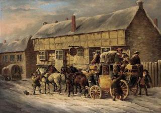 John Charles Maggs - Outside the George Inn, Bath