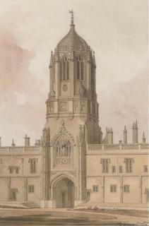 John Chessell Buckler - The Great West Entrance to Christ Church from the Quadrangle, Oxford