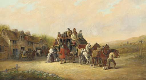 John Christian Charles Maggs - The Chester Coach Outside The George Inn