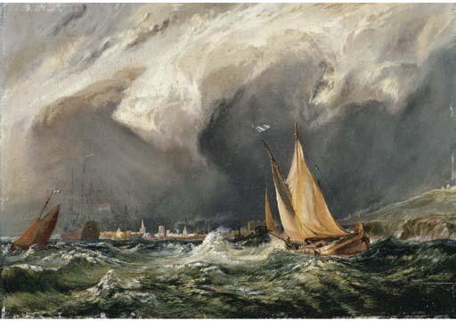 John Christian Schetky - Squall off the Dutch coast