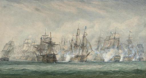John Christian Schetky - The battle of the Saintes, 12th April 1782