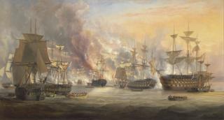 John Christian Schetky - The bombardment of Algiers, 27 August 1816