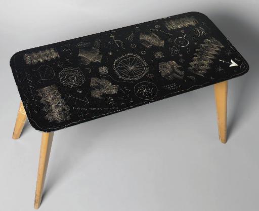 John Christopherson - Coffee Table With Incised Graffiti Decoration