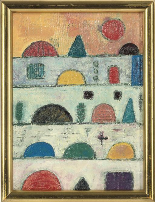 John Christopherson - Domed City; Burnt Out Stars; Icon; And Abstract Composition