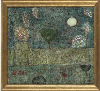 John Christopherson - Fireworks In A Garden; Pinetree And Moon (1); Landscape With Winding Path; Male Musician; And Flowers In A Jug