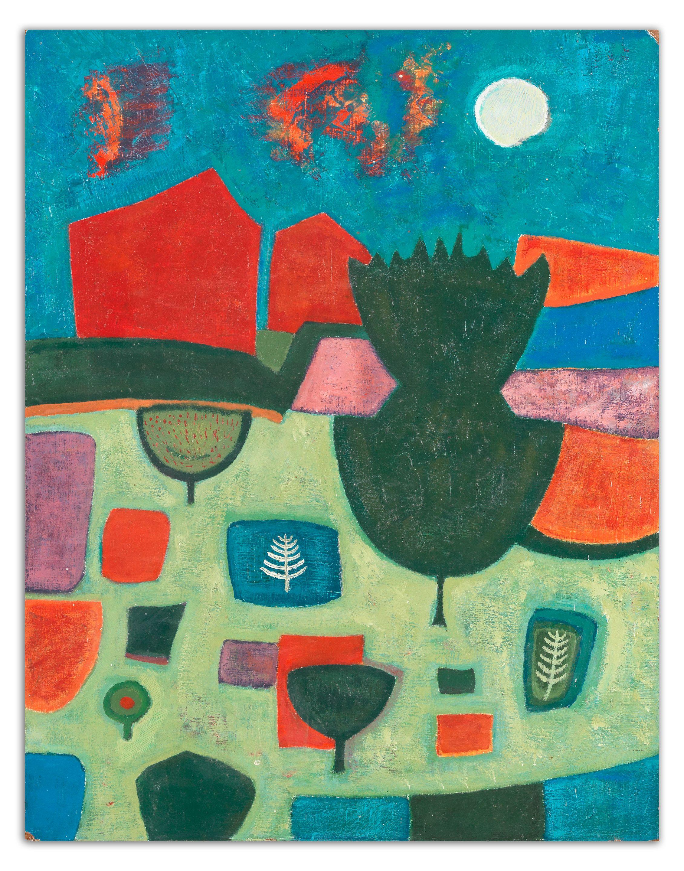 John Christopherson - Moonlit Grove 2 55 x 43cm (21 5/8 x 16 15/16in) unframed