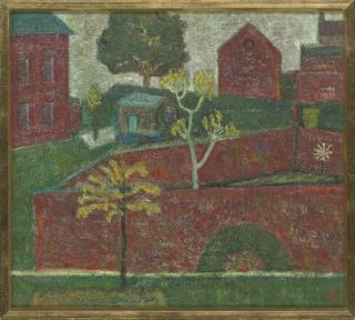 John Christopherson - November Gardens, Greenwich; Garden At Night With Bay Tree; And The Street At Night