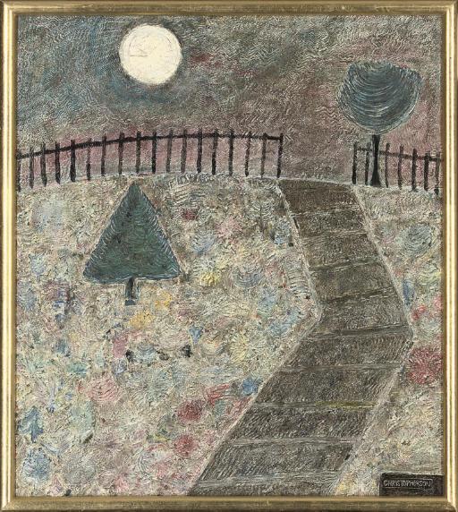 John Christopherson - Point Hill; October Moon; Excavated City; And Landscape With Flowering Base