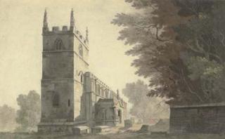 John Claude Nattes - The South-Western Aspect of Belton Church, Lincolnshire