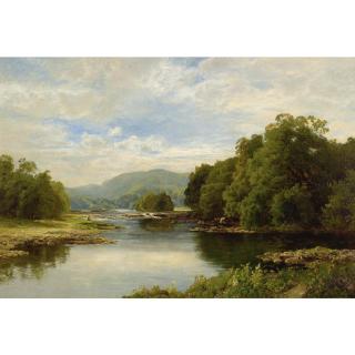 John Clayton Adams - On The Derwent, Cumberland, Silver Summer