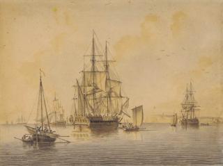 John Cleveley, Jun. - Men of War off the South Foreland