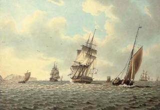 John Cleveley, Jun. - Shipping Off Dover, Kent