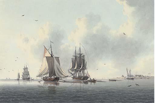 John Cleveley, The Elder - A Light Breeze Off Sheerness