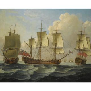John Cleveley The Elder - An East Indiaman In Three Positions