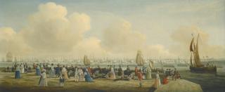 John Cleveley The Elder - King George Iii Reviewing The Fleet At Spithead, Off Portsmouth Harbour