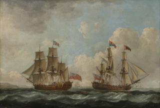 John Cleveley The Elder - The Yacht Royal Charlotte In Two Positions Off The Coast