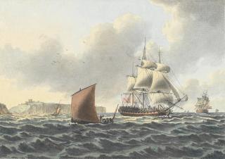 John Cleveley the Younger - Frigate off dover, Frigate off the needles