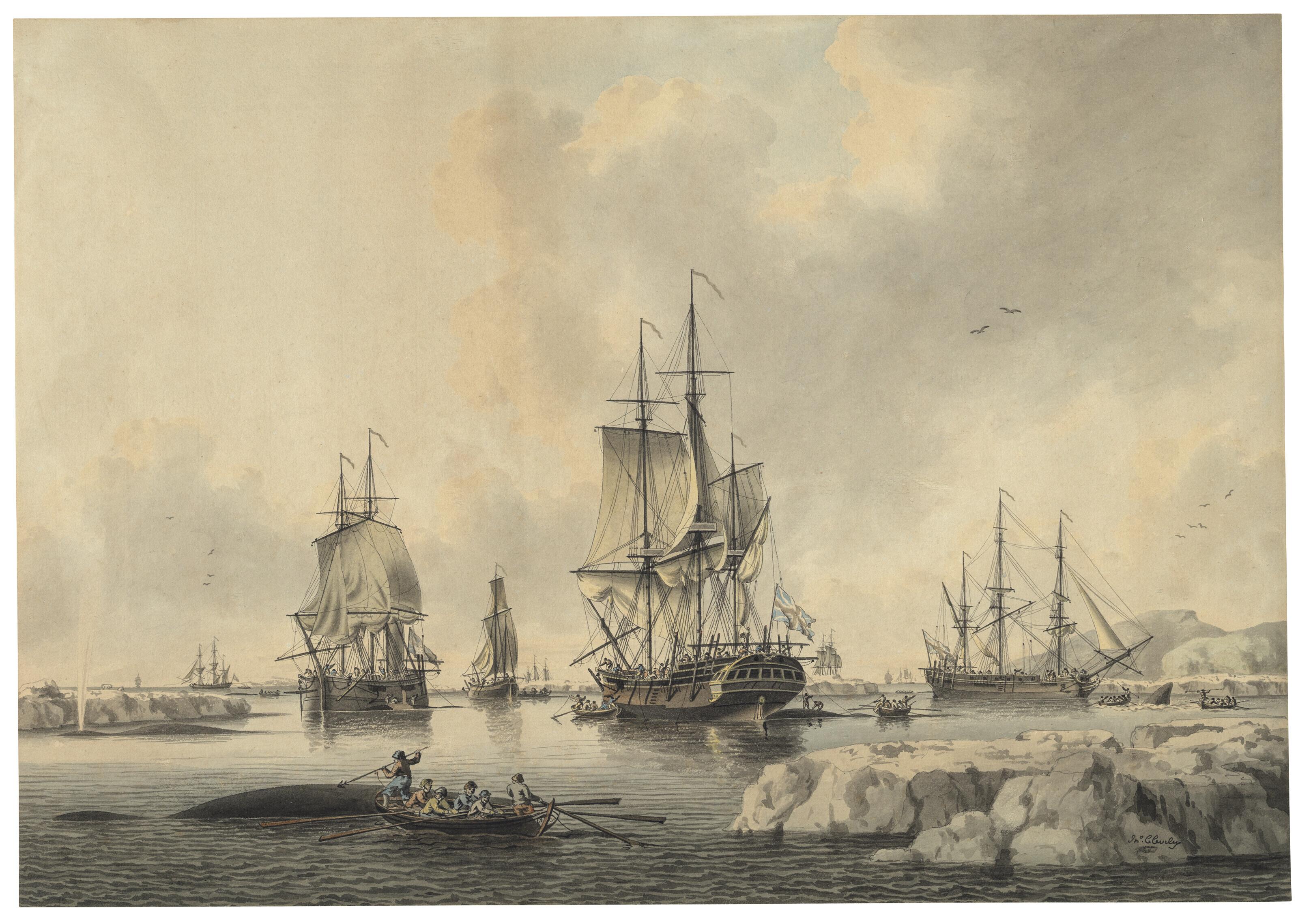 John Cleveley, The Younger - Whaling in the Arctic