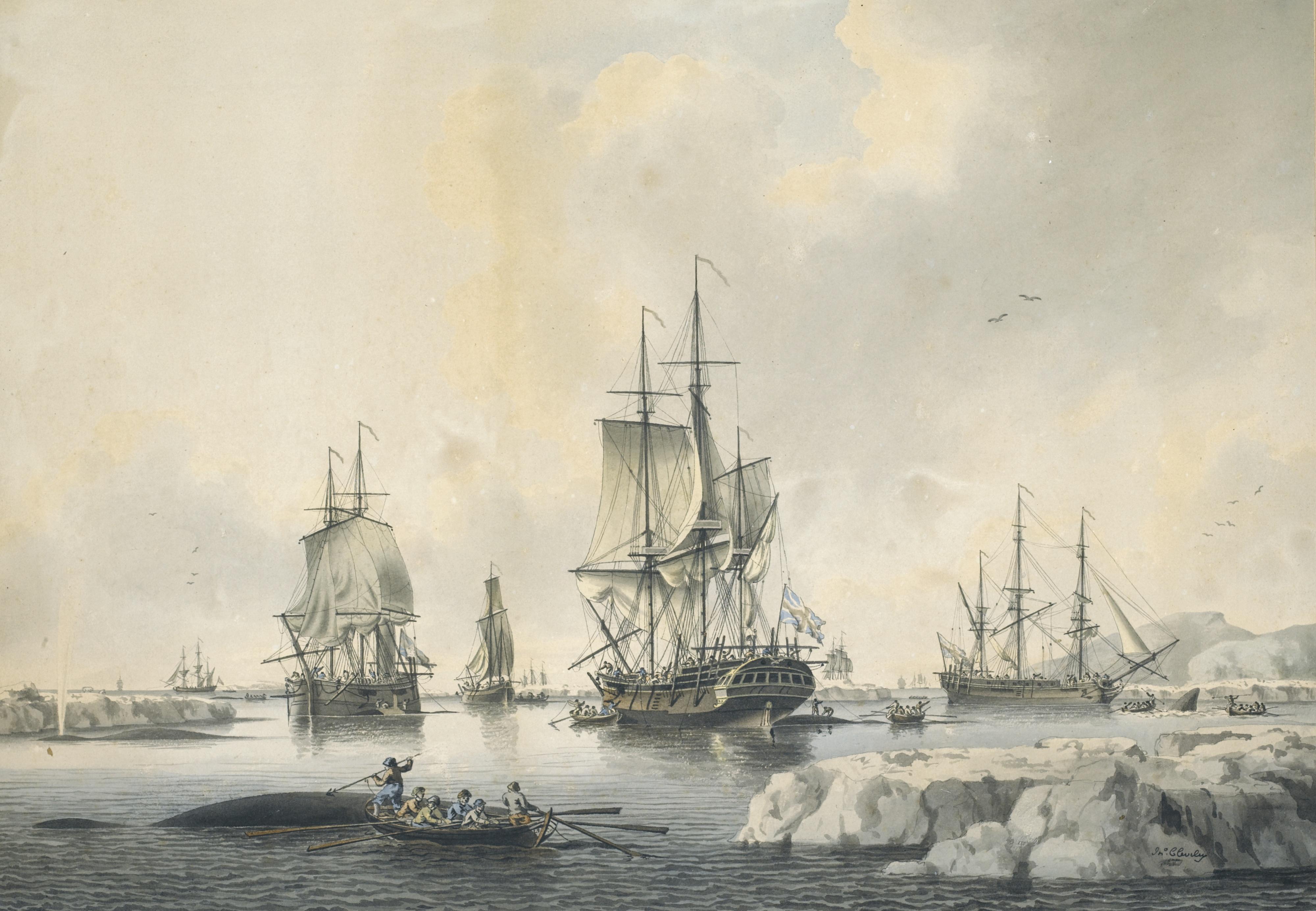 John Cleveley, The Younger - Whaling Off The Coast
