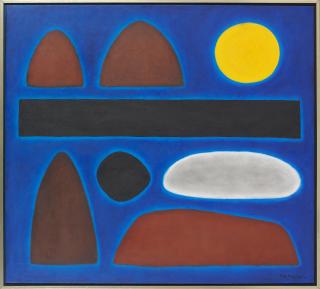 John Coburn - Desert Night with Moon, 2003