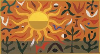 John Coburn - Maquette for tapestry \'Sydney Summer\' for Sydney County Council