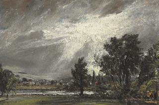 John Constable, R.A. - A view of Salisbury