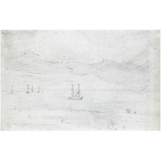 John Constable, R.A. - Coastal Scene With Boats