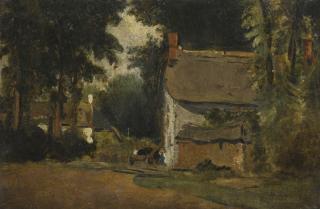 John Constable, R.A. - Cottages At East Bergholt, Suffolk