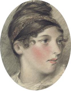 John Constable, R.A. - Portrait head of a lady