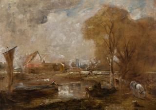 John Constable R.A. - Study For Dedham Lock And Mill