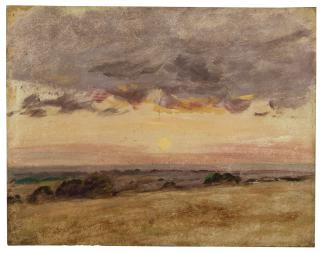 John Constable, R.A. - Summer Evening With Storm Clouds