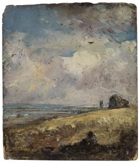 John Constable, R.A. - The Skylark, Dedham (Recto); Study Of A Cow Standing In A Stream (Verso)