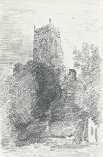 John Constable, R.A. - The tower of St Michael\'s church, Framlingham, Suffolk