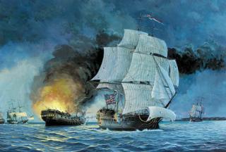John Cooper - The U.S.S. Bonhomme Richard, commanded by John Paul Jones, at the Battle of Flamborough Head, 23rd September 1779