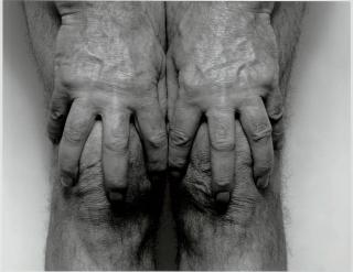 John Coplans - Self Portrait, Hands Spread on Knees, 1985