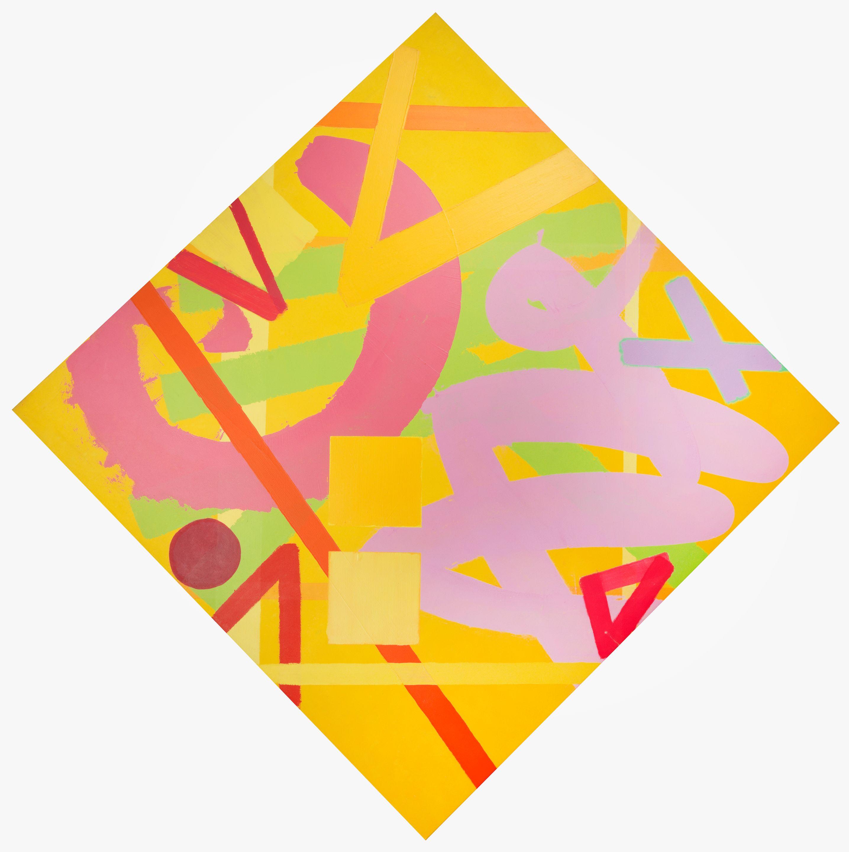 John Copnall - Abstract: Yellow, Pink, Purple and Green (unframed)