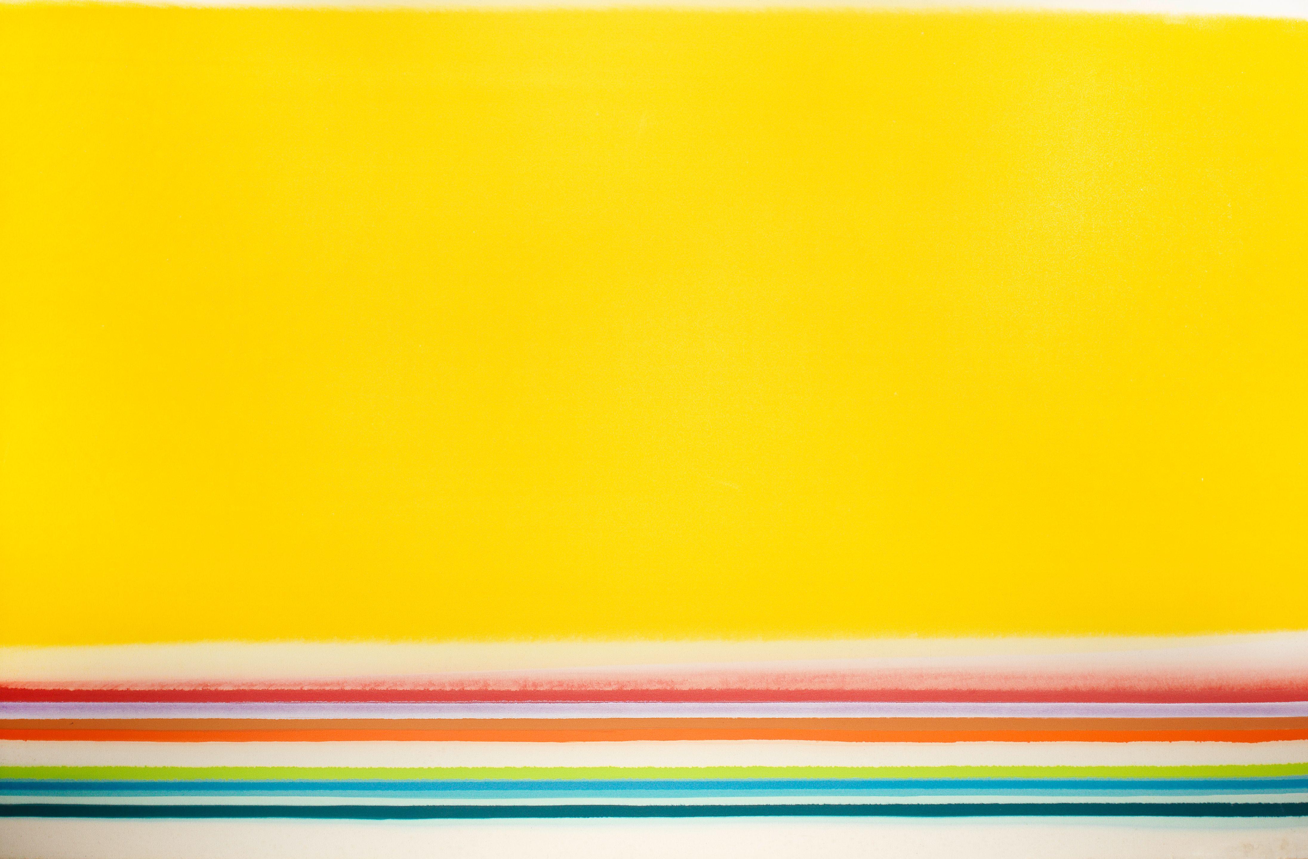 John Copnall - No. 6 (Yellow and Coloured Stripes) (unframed)