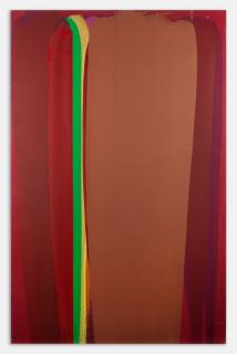 John Copnall - Reflection, Maroon and Brown with Green Line, 1994 (unframed)